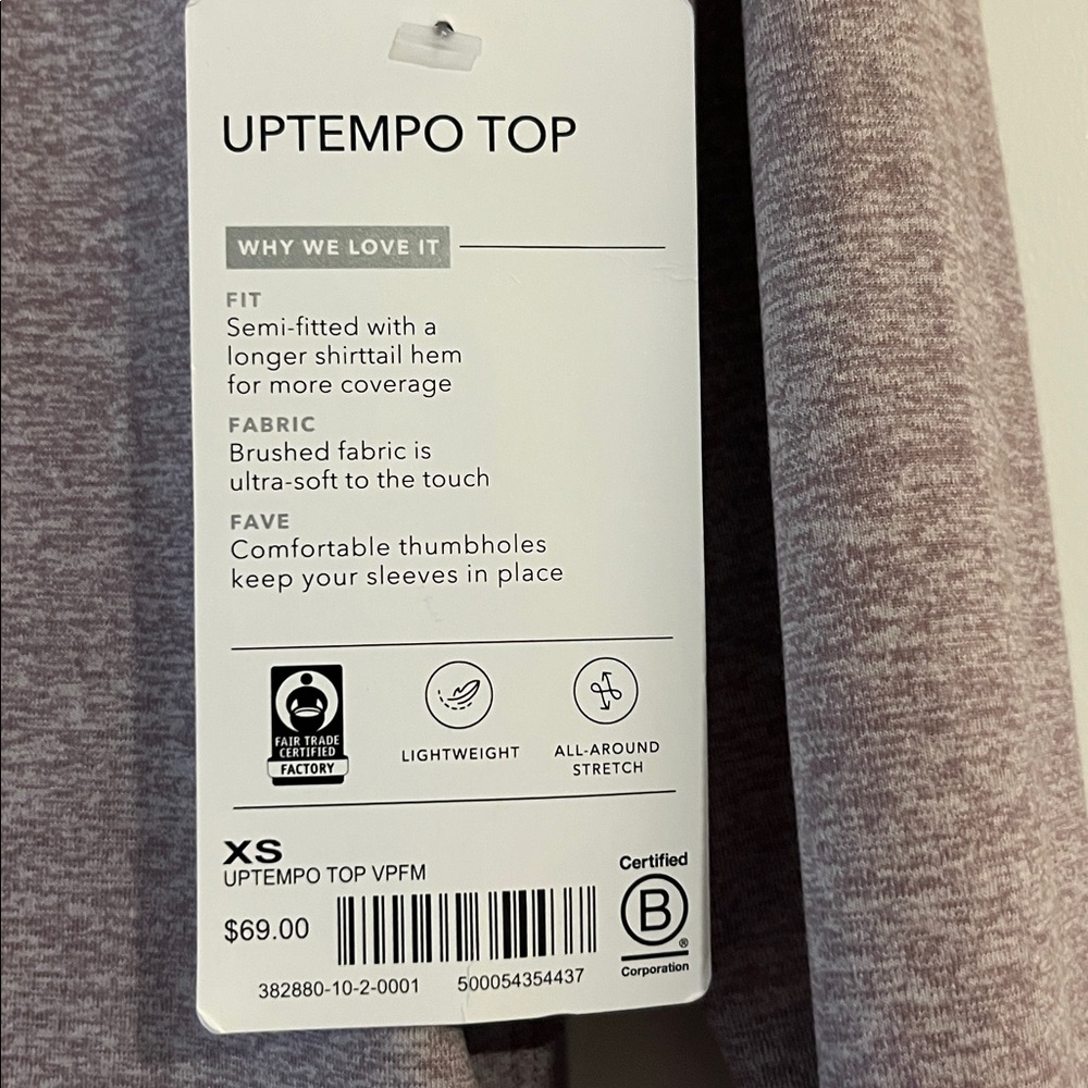 Athleta Purple Uptempo Long Sleeve Top - Picture 3 of 5